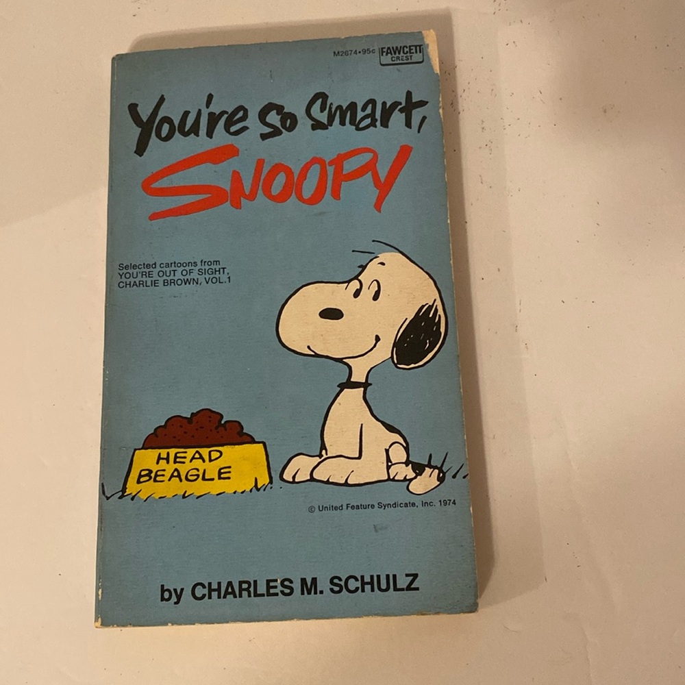 Vintage Paperback You’re So Smart Snoopy 1974 Vol 1 , By Charles M. Schulz.